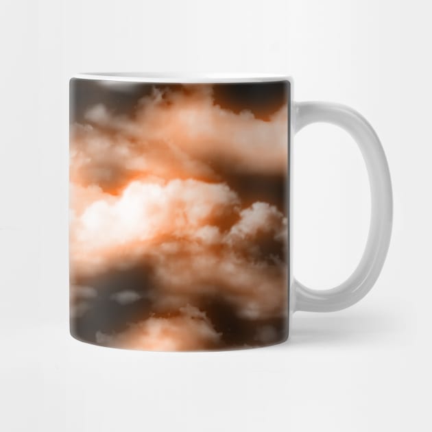 Orange Clouds - Night Sky Clouds by ArtsoftheHeart